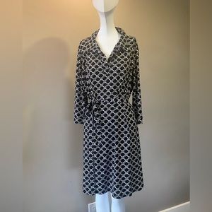 Tiana B Black & White Chain Link Dress - Size 12